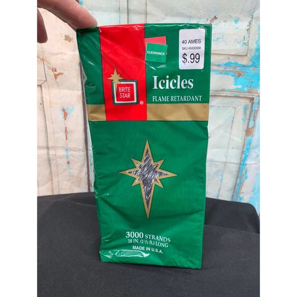 Vintage Bright Star Icicles (Tinsile) 7 Boxes Total of 16000 Stands - Picture 6 of 11